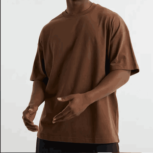 100% camisetas lisas de algodón de gran tamaño para hombre, camisetas personalizadas de peso pesado para hombre, camisetas personalizadas de algodón en blanco para hombre - Product Image 6