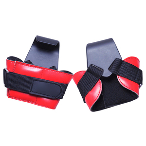 Precio al por mayor ajustable 2025 Color rojo y negro Buen proveedor Haga sus propios trabajos atléticos Ganchos de levantamiento de pesas para fitness - Product Image 1