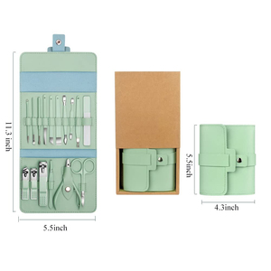 Juego de manicura y pedicura Surtechs de 16 piezas, cortaúñas de acero inoxidable, kit de aseo personal para el cuidado de las uñas - Product Image 3