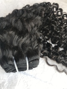 Top Export 100% Premium 18 "Kinky Curly Cuticule Alignée Extension de Cheveux Humains Double Trame Simple Dessiné Fournisseur Indien - Product Image 5