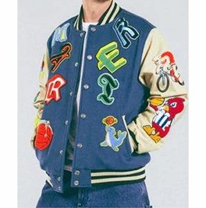 Chaqueta de Béisbol Universitaria para Hombre, Chaqueta Deportiva Extra Grande Personalizable con Mangas Largas y Logotipo del Equipo Escolar Bordado - Product Image 5