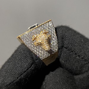 18k Solid Gold Rose Gold Princess Cut VVS Moissanite Diamond <b>Ring</b> High Quality Fine Jewelry Wedding Party <b>Ring</b> Women's - Product Image 2