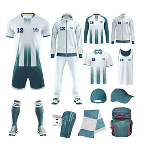 Maillot de football unisexe en tissu SMART à séchage rapide avec logo personnalisé, polyester/coton, ensemble complet d'entraînement, uniforme de football - Product Image 2