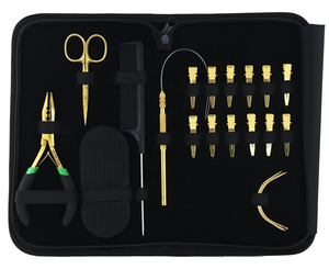 Kit de Herramientas para Extensiones de Cabello, Cuentas Blancas y Negras, Gancho para Tirar de las Extensiones, Alicates para Extensiones de Cabello, Herramientas Multiusos para el Cuidado y Peinado del Cabello - Product Image 2