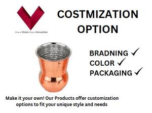 2025 Top Selling Item Luxurious Copper Glass Tumbler Durable and Impressive Design for Beverages Copper Drinking <b>Cup</b> - Product Image 3