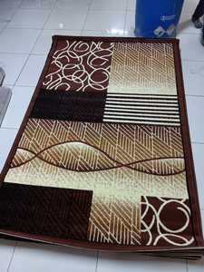 Tapis rectangulaire en polypropylène tissé jacquard géométrique classique Adiva de Gaziantep, Turquie, de qualité supérieure, fabriqué à la machine, à poils ras - Product Image 4