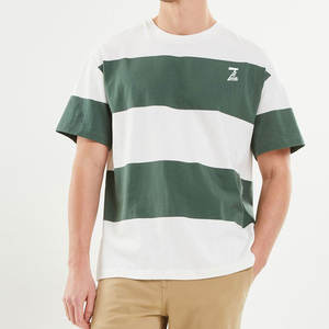 Camiseta de algodón de gran tamaño para hombre, holgada, informal, estilo Hip Hop, talla grande, manga corta, transpirable, logotipo frontal - Product Image 4