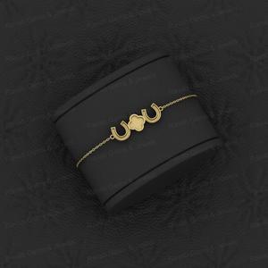 Pulsera con abalorio de trébol y zapato de caballo de Plata de Ley 925 sólida de alta calidad buena para cenizas y trabajo de resina recuerdo joyería de leche materna - Product Image 5