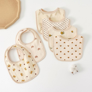 Baby <b>Bibs</b> Organic Cotton Soft Absorbent Infant Feeding <b>Bibs</b> Manufacturer OEM Bulk - Product Image 5