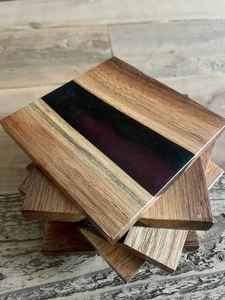 Dessous de verre décoratifs en bois de résine pour la maison et le bureau - Product Image 4