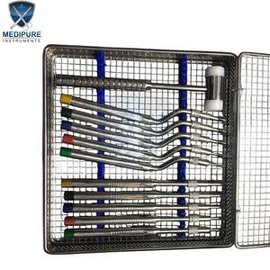 Kit d'ostéotome d'implant dentaire professionnel 10 pièces ensemble chirurgical de levage de sinus pointe concave avec maillet Instruments chirurgicaux dentaires - Product Image 6