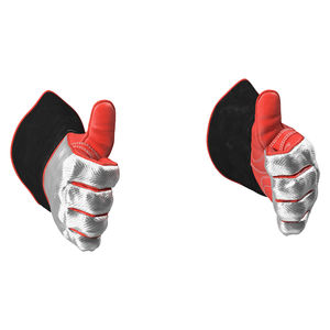 Gants de soudage résistants à la chaleur en cuir de vache fendu couleur jaune gants de pompier anti-dérapant anti-vibration Options personnalisables - Product Image 3