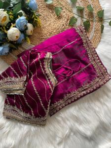 Exportation la plus exclusive indienne dernière traditionnelle soie Saree élégant mariée fête de mariage porter Saree indien Boutique meilleur vendeur - Product Image 3