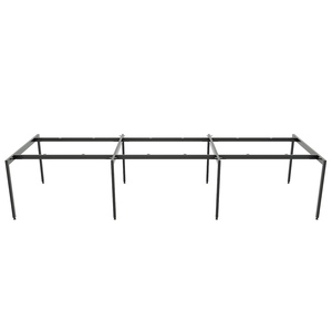 Mesa Modular Minimalista de 6 Piezas, 360x120cm, Madera Contrachapada Recubierta de Melamina con Patas de Hierro, Sistema Slean HBSL028 - Product Image 5