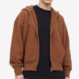 Streetwear personnalisé en vrac avec fermeture éclair de haute qualité en polaire lourde impression bouffante en coton éponge français sweats à capuche à fermeture éclair complète processus Impex - Product Image 1