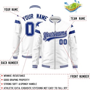 Oversized <b>Bomber</b> <b>Varsity</b> <b>Jacket</b> Satin Zip Up Closure Hip Hop Streetwear Contrast Colors Embroidery <b>Jacket</b> for <b>Men</b> - Product Image 6