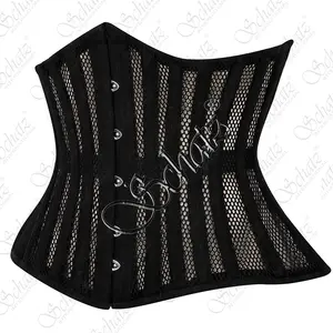 Vente chaude Schatz International Underbust Curvy Corset en résille de haute qualité avec corset de forme à désosser en coton lourd