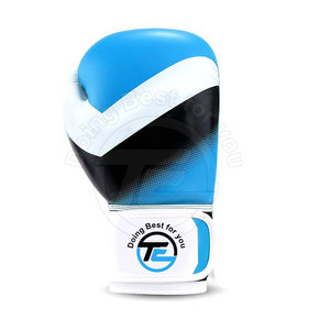 Guantes profesionales de cuero de vaca de 14Oz y 16oz Guantes de combate de boxeo personalizados de alta calidad de cuero PU para artes marciales - Product Image 4
