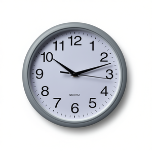 Grey 25.5x4cm Wall <b>Clock</b> 68210 - Product Image 2