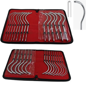 QNQ Professional Guyon Uretral Bougies Set 15 8 36 Francés Ginecología Dilatadores Urinario Uretral Uterino Sonidos Curvos Manual - Product Image 1