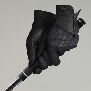 Gants de golf en cuir Cabretta de qualité supérieure, coupe-vent, avec fermeture auto-agrippante et logo personnalisé - Product Image 1
