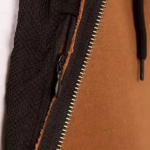 Sweat-shirt à demi-fermeture éclair pour homme Streetwear brodé en éponge française Logo personnalisé sweat à capuche zippé surdimensionné 100% coton hiver - Product Image 4