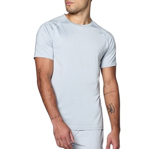 T-shirt de sport pour homme, coupe classique, manches courtes, en coton/fibre de bambou/élasthanne/polyester, pour la musculation, la course à pied et le fitness - Product Image 4