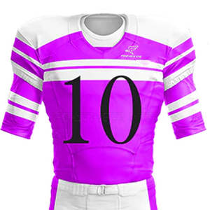 Uniforme de fútbol americano de manga corta con estampado personalizado para hombres con nombre y números de jugador de equipo - Product Image 4