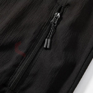 ชุดวอร์มสีทึบของผู้ชายกางเกงวิ่งแบบครอปแบบมีฮู้ดชุดสองชิ้นไซส์พิเศษสำหรับฤดูหนาว - Product Image 2