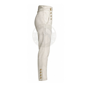 Pantalón de Estilo Tradicional Napoleónico, Corte Recto, Tela de Lona Ligera, Diseño de Cierre Clásico, Paneles Limpios para Hombre - Product Image 3