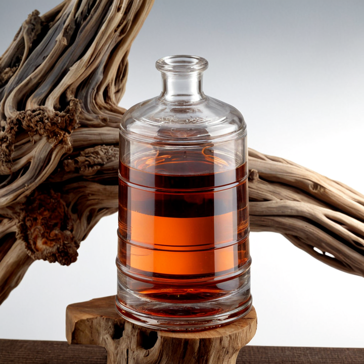 500ml 700ml 750ml Custom Clear Glass Liquor Bottle With Square Cork ...