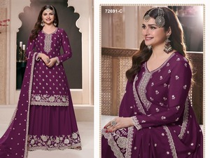 Costumes Palazzo élégants exclusifs avec Dupatta parfaits pour les tenues de fête, les fêtes et les événements formels disponibles à un prix abordable - Product Image 5