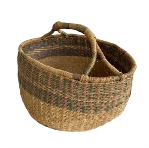 Elegant Vintage Rattan <b>Basket</b> Multipurpose Woven <b>Basket</b> <b>for</b> Kitchen Snacks Fruits Laundry <b>Bathroom</b> Tabletop Decor From India - Product Image 1