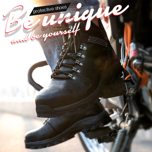 Bottes de sécurité pour hommes PRIMETEX INTERNATIONAL, usage en usine, tige en cuir véritable, antidérapantes, protection ESD, résistantes à l'huile, travail en acier - Product Image 6