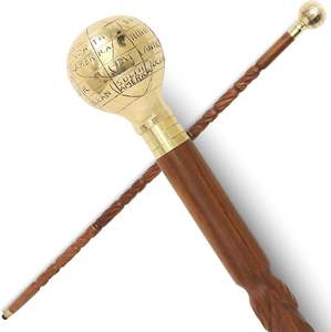 ไม้เท้าไม้แข็งพร้อมโลหะชั้นนำแบบโบราณส่งตรงจากโรงงาน - Product Image 1