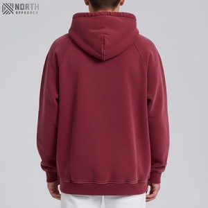 Sudadera con capucha extragrande de algodón 100% lavada con ácido Vintage para hombre con logotipo serigrafiado y métodos de impresión digital - Product Image 2