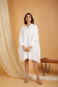 Nouvelle marque de vêtements de créateur personnalisés de la meilleure qualité Robe décontractée blanche pour femme Vêtements pour femme au prix le plus bas - Product Image 2
