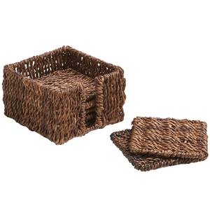 Source Set de dessous de verre en rotin naturel avec couvercle Napperons pour table Vente en gros Personnalisé Naturel Tissé Jute Napperons Chaleur - Product Image 2