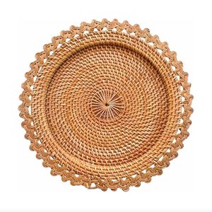 แผ่นรองจานหวายทรงกลมสำหรับตกแต่งโต๊ะรับประทานอาหาร - Product Image 6