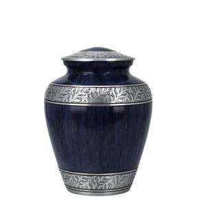 Urne funéraire faite à la main pour cendres humaines Adulte Large Elite Blue Une urne funéraire parfaite pour vos proches 200 lbs 10x8" - Product Image 2