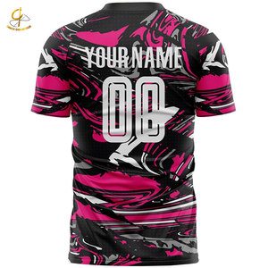 100% polyester respirant maille maillot de football maillot de football personnalisé votre propre conception imprimé chemises de football - Product Image 6