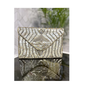 Sac à main pochette perlée Golden Beauty Sac portable durable doublure en coton écologique imperméable de grande capacité - Product Image 5