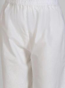 Kurta court droit en coton à manches longues imprimé rose avec pantalon palazzo pour enfants - Product Image 5