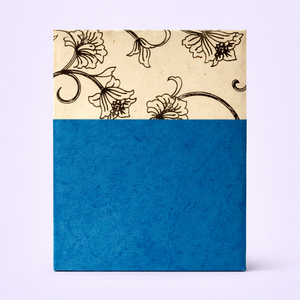 Cuaderno con Cubierta de Cuero Azul con Diseño Floral, Encuadernación Térmica, Papel de 100 g/m², Opciones de Tamaño B6, B5, A6, Estilo Impreso, Libreta de Direcciones, Regalo - Product Image 1
