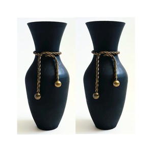 Flower <b>Vase</b> Elegant <b>Tall</b> Metal Flower <b>Vases</b> With <b>Black</b> Color Antique Finished For Interiors With Attractive Coastal Designing - Product Image 6