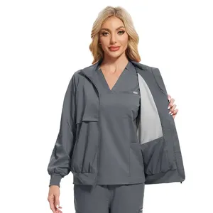 Ensemble de blouses médicales unisexes de haute qualité, grande taille, tissu extensible, détection des aiguilles, fusion sans couture, uniforme d'infirmière et de médecin - Product Image 2