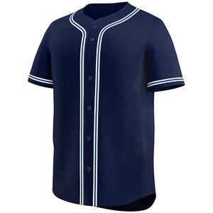 Design classique maillot de Baseball hommes motif à rayures col en V chemise de sport boutonnée pour la compétition d'entraînement blanc sublimé - Product Image 2