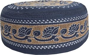Kufi-gorro de calavera para hombre y mujer, gorra de diseñador unicolor con bordado a mano, gorros Kufi - Product Image 2