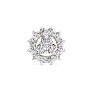 Best Quality 18k Yellow Gold Certified Lab Grown <b>Diamond</b> Sun Shine <b>Nose</b> Pin Fine Piercing Jewelry <b>Nose</b> <b>Stud</b> For Weddings - Product Image 1
