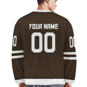 Maillots de hockey sur glace personnalisés en twill, respirants, imprimés par sublimation, uniformes de hockey sur glace, 100% polyester, vente en gros - Product Image 6